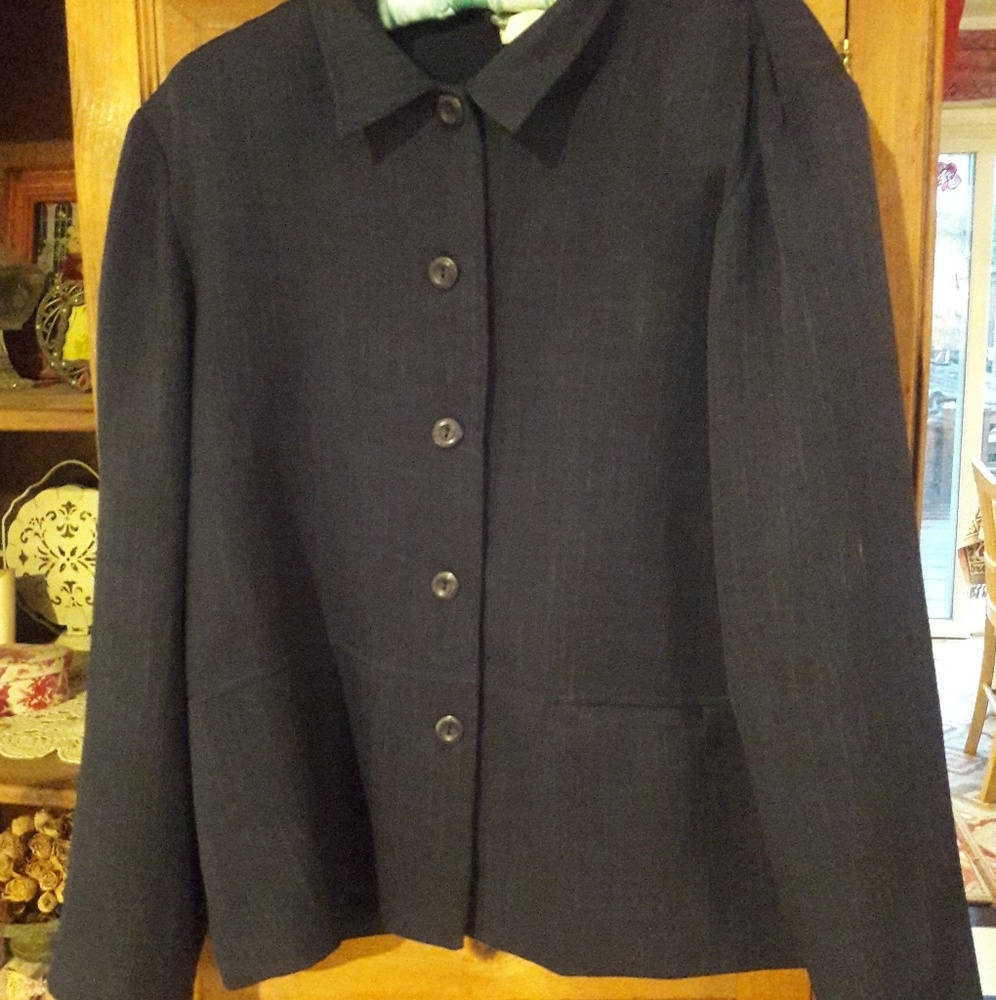 Blue suit jacket